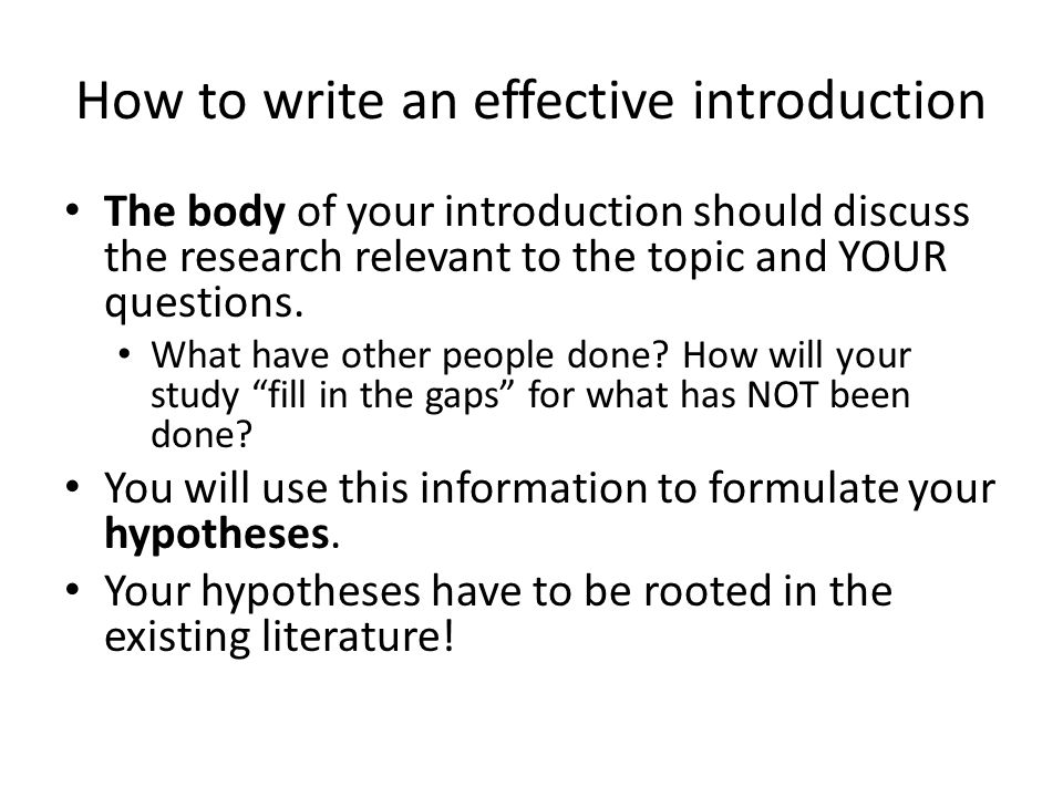 Introduction to writing a research paper powerpoint